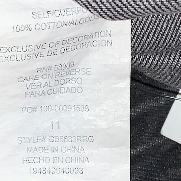 GB Gianni Bini Womens Size 11 Black Denim Shorts Tie Waste Patch Pockets NWT - Picture 5 of 9